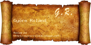 Györe Roland névjegykártya