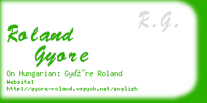 roland gyore business card